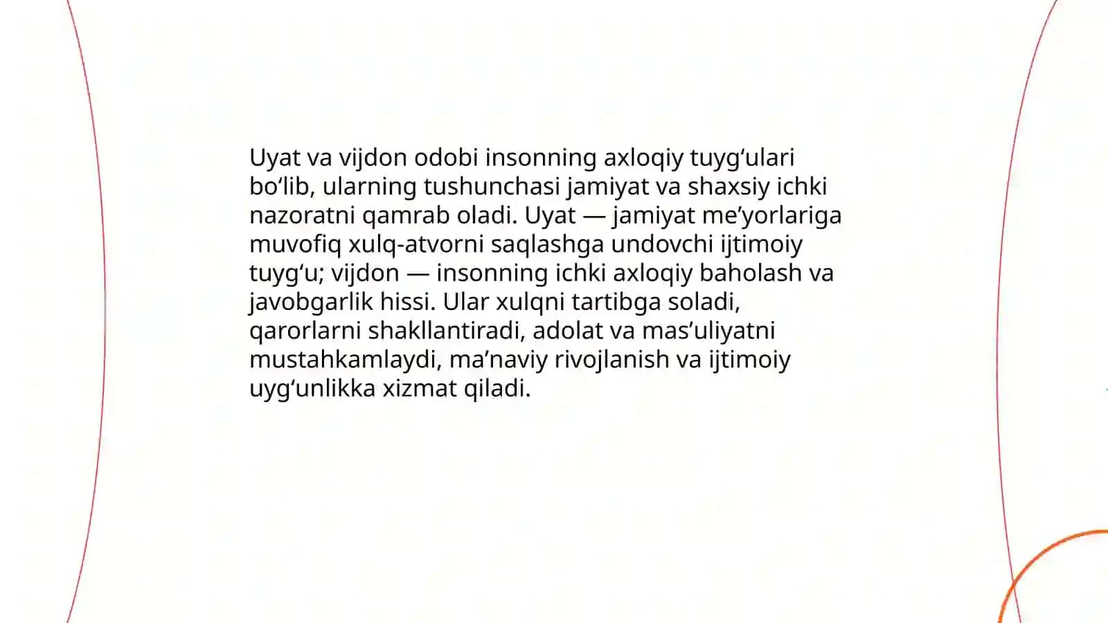 Uyat va vijdon odobi 3