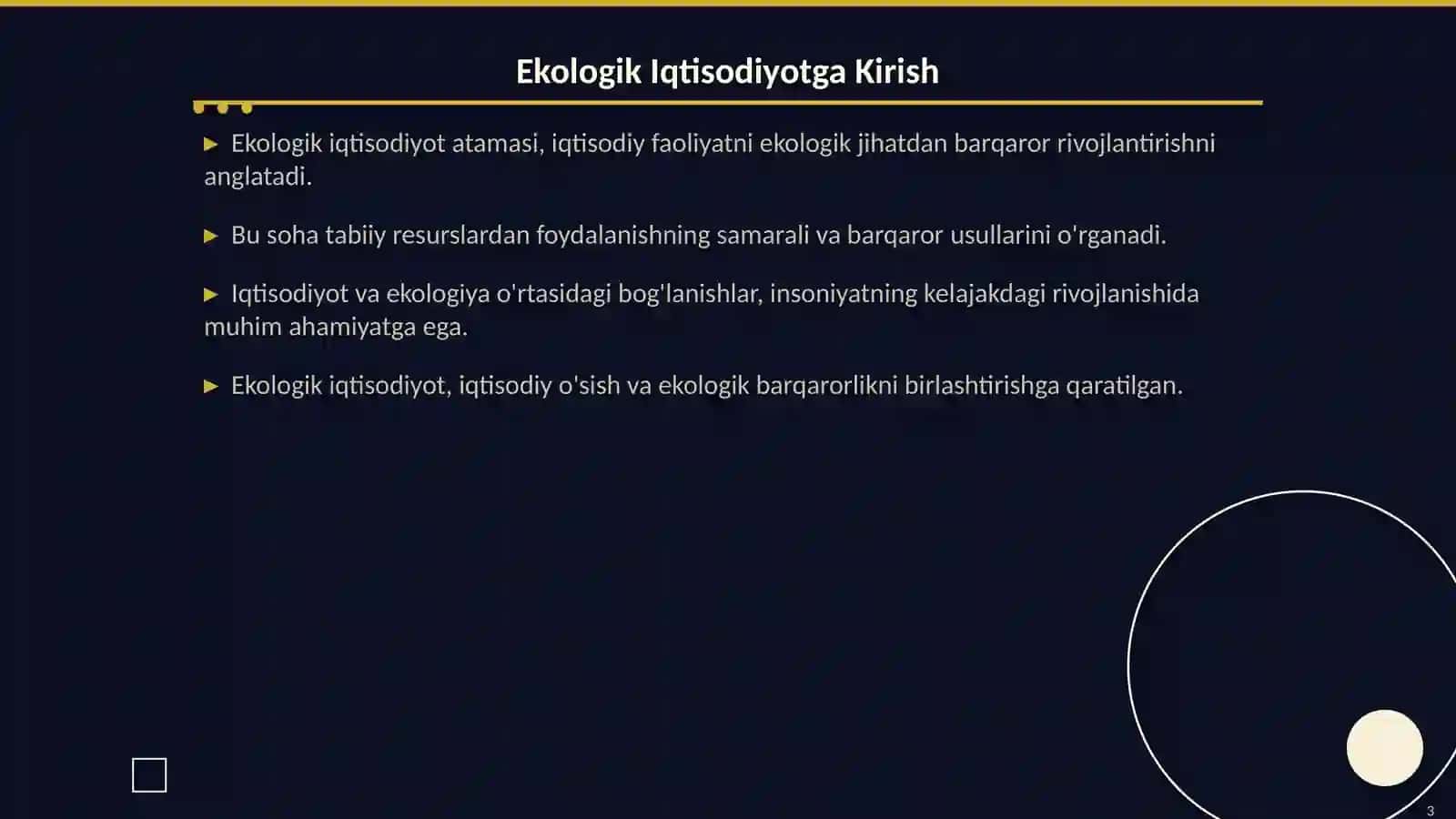 Ekologik Iqtisodiyot: Barqaror Rivojlanishning Asosi 3