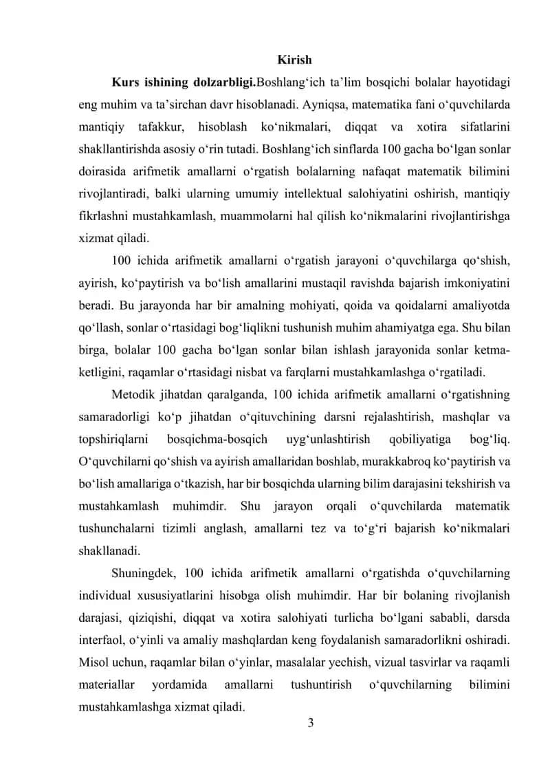100 ichida arifmetik amallarni o'rgatish metodikasi 3