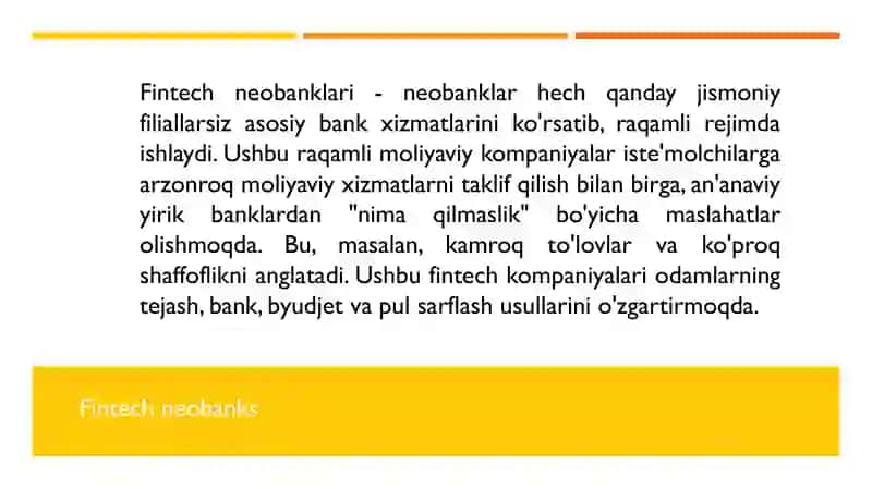 Bank Ishida moliyaviy texnologiylardan foydalanish 3