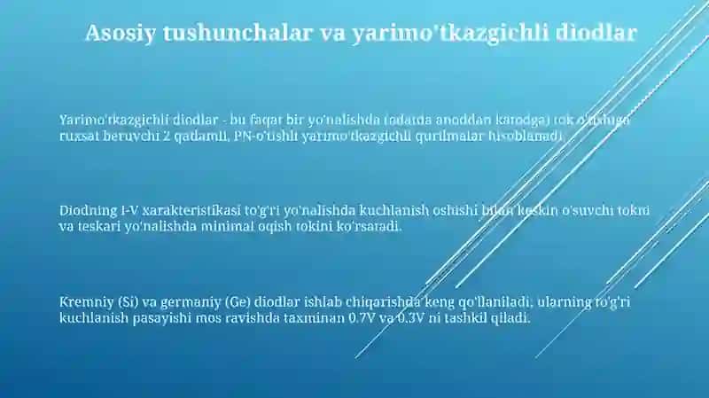 Yarim o'tkazgichli to'g'rilagichlar 3