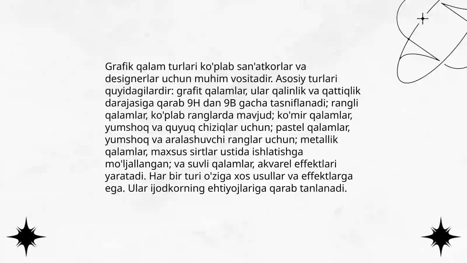 Grafik qalamni ishlatish va grafik chizish 3