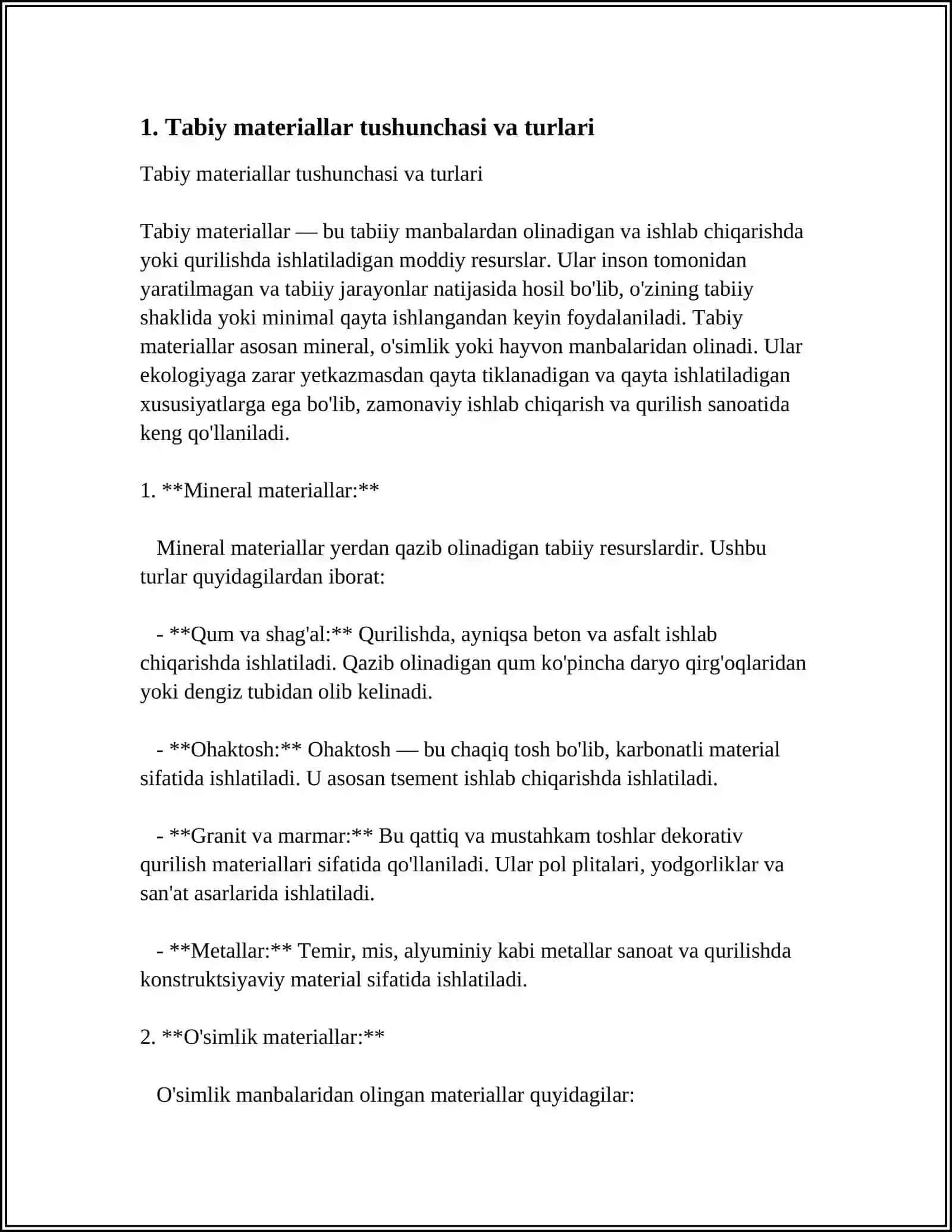 TABIY MATERIALLAR BILAN ISHLASH DARSLARNI TASHKIL ETISH METODIKASI 3