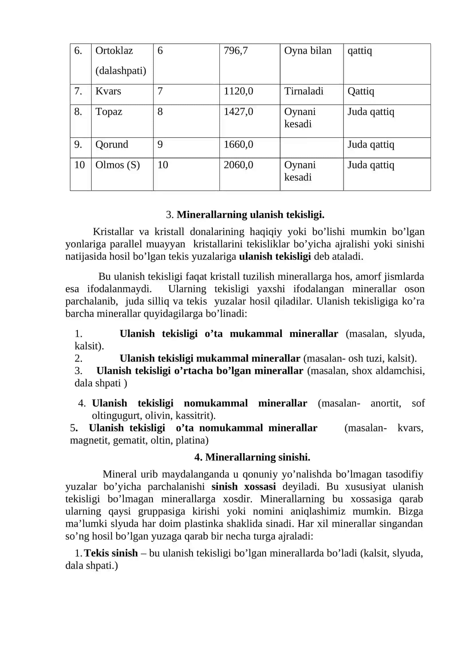 Minerallar va ularning fizik xususiyatlari 3