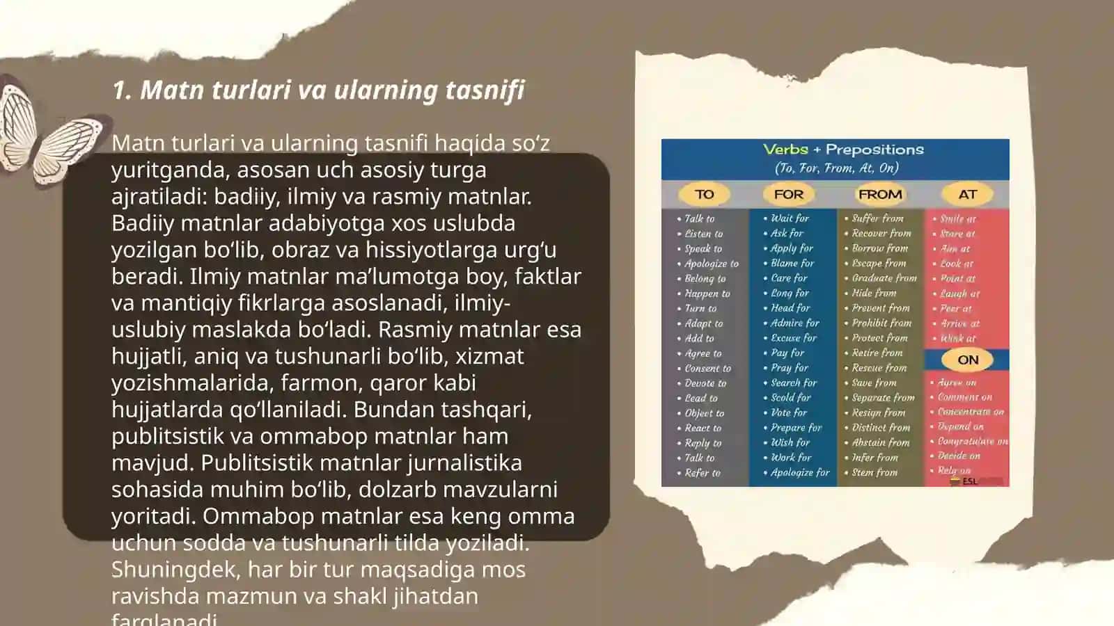 Matn turlari va tarkibi 3