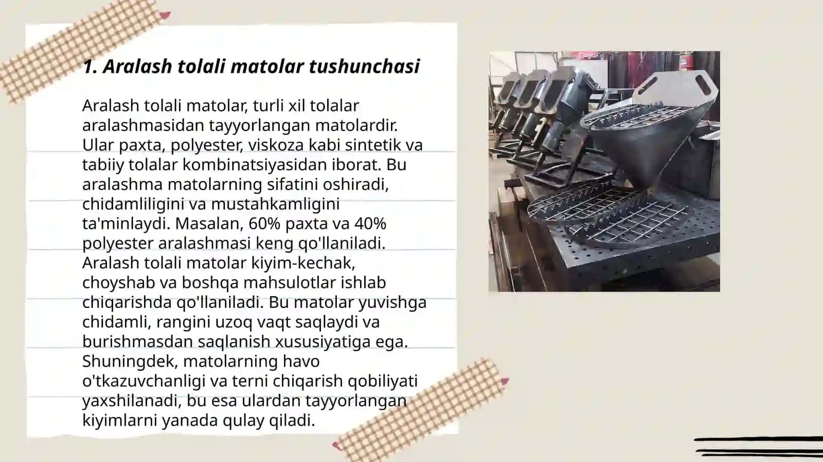 Aralash tolali matolarni boyash slayd referator 3