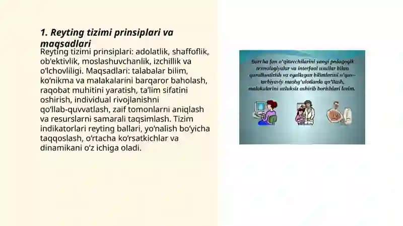 Talabalarning bilim, ko‘nikma va malakalarini baholashning reyting tizimi 3