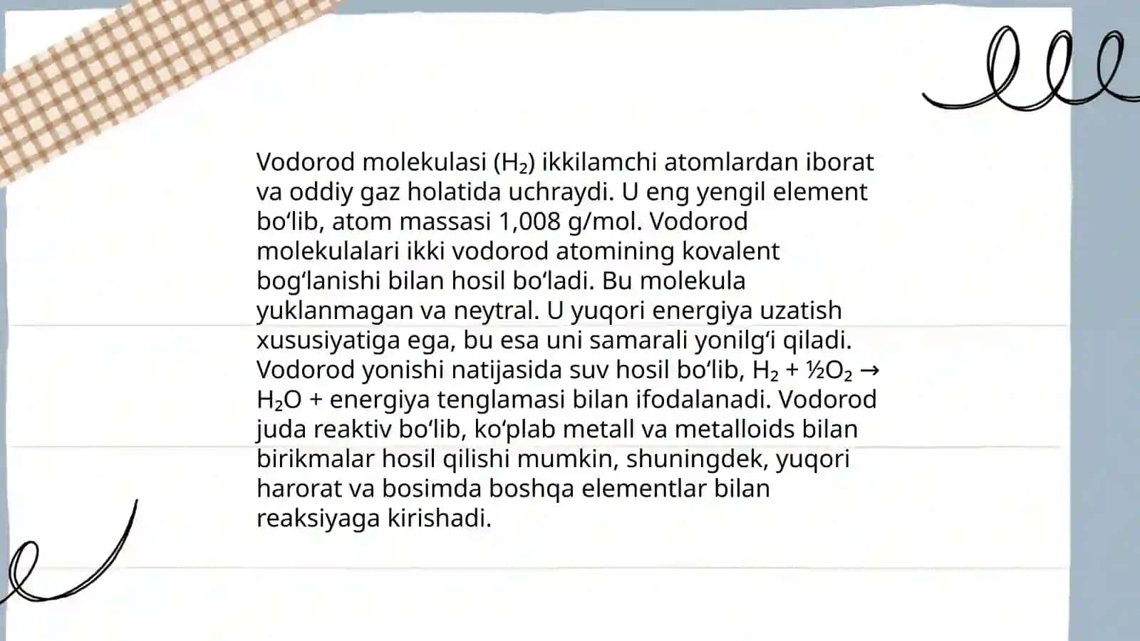 Vodorod molekulasi.Lazerlar va ularning qoʻllanish 3