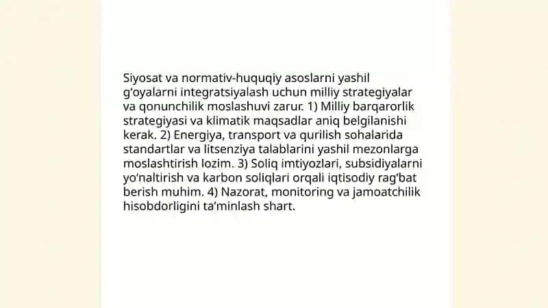 Yashil rivojlanishni rejalashtirishda yashil gʻoyalarni integratsiyasi 3