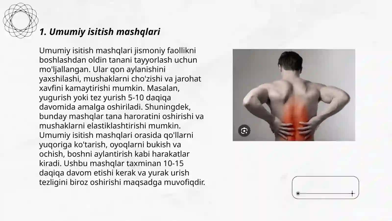 Umumiy isitish mashqlari 3