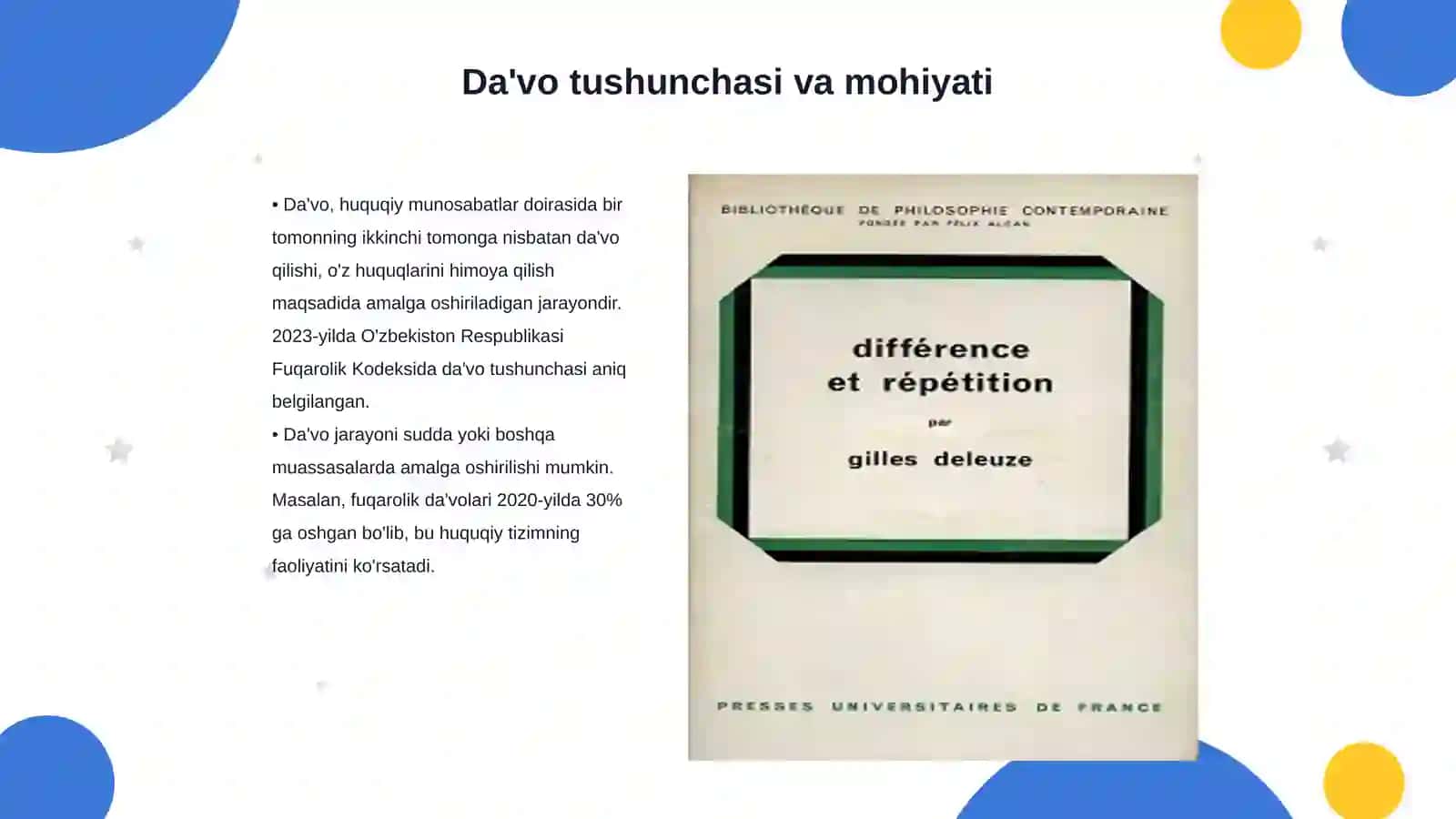 Da'vo va Da'vosiz Tartibda Ish Yuritish Farqlari 3