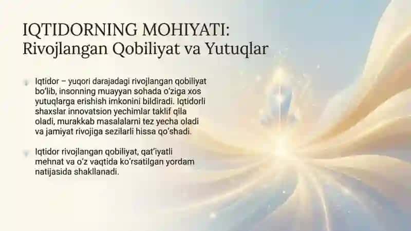 Qobiliyat va iqtidor 3