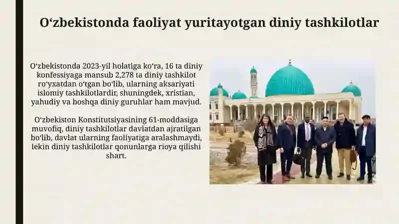 Oʻzbekistonda faoliyat yuritayotgan diniy tashkilotlar 3