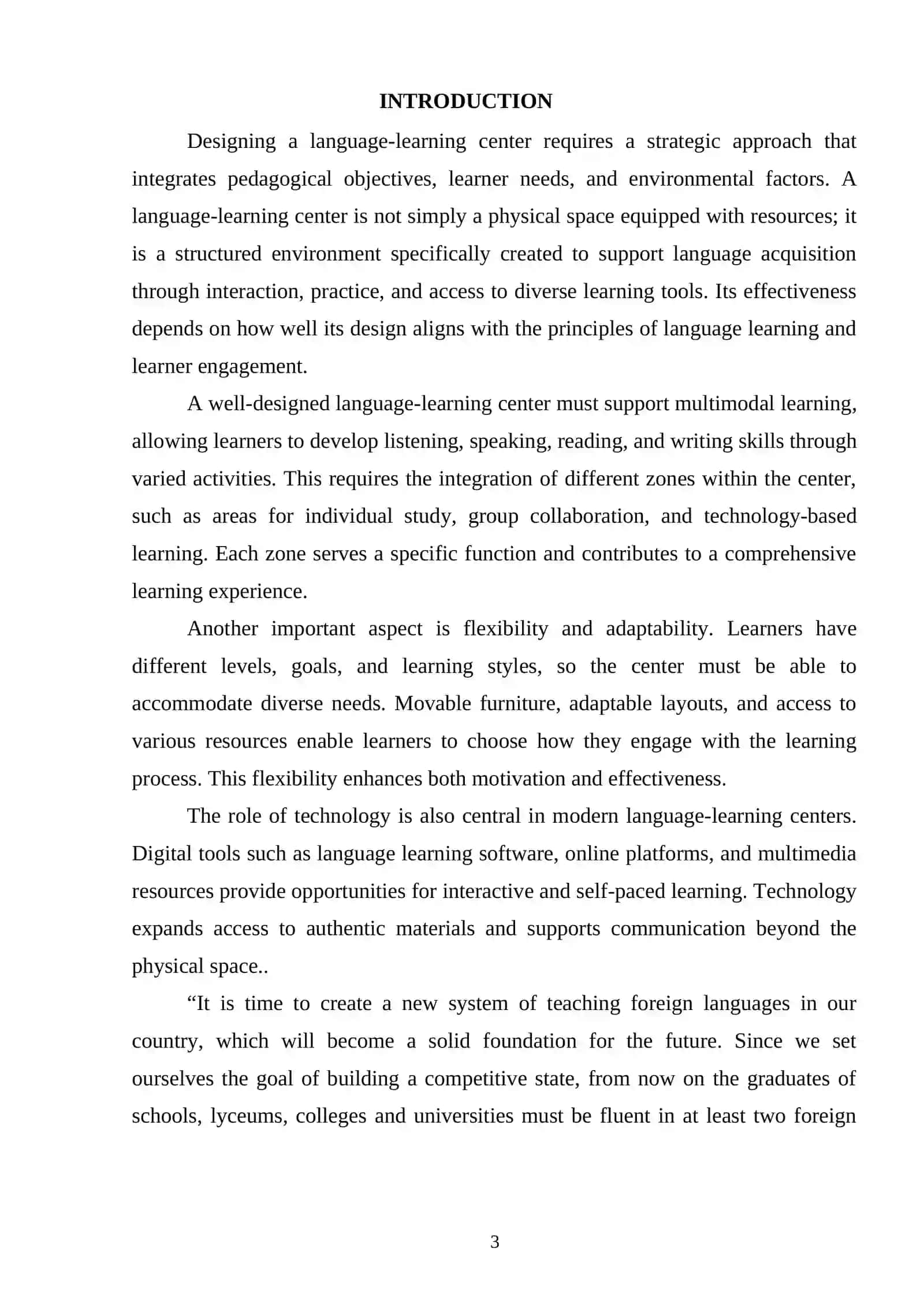 Strategies for designing a language - learning center 3