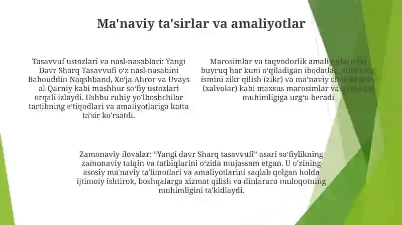 Yangi Davr Sharq Tasavvufi 3