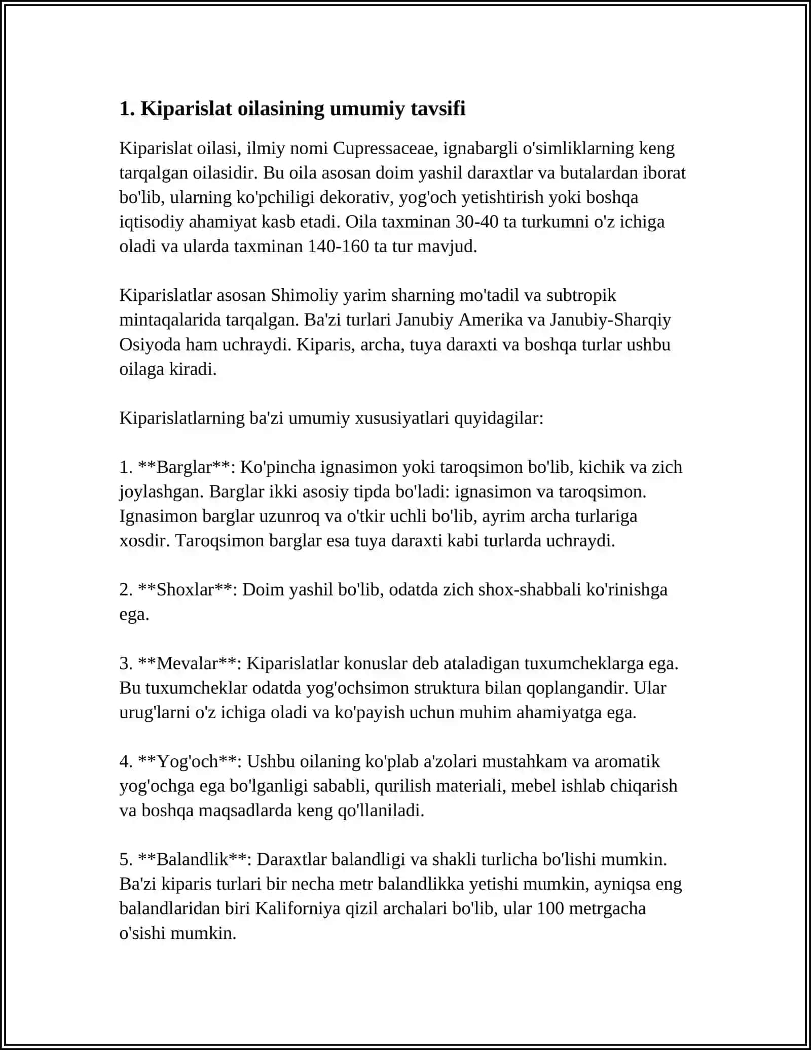 KIPARISLAT OLIASI TARQALISH AREALI VA NOMENKLATURASI 3