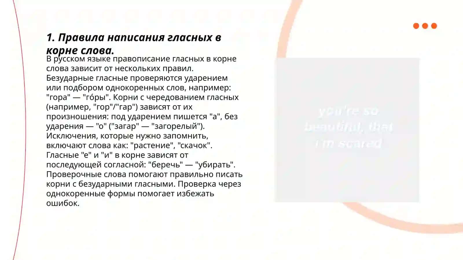 Правило правописания в русском языке 3