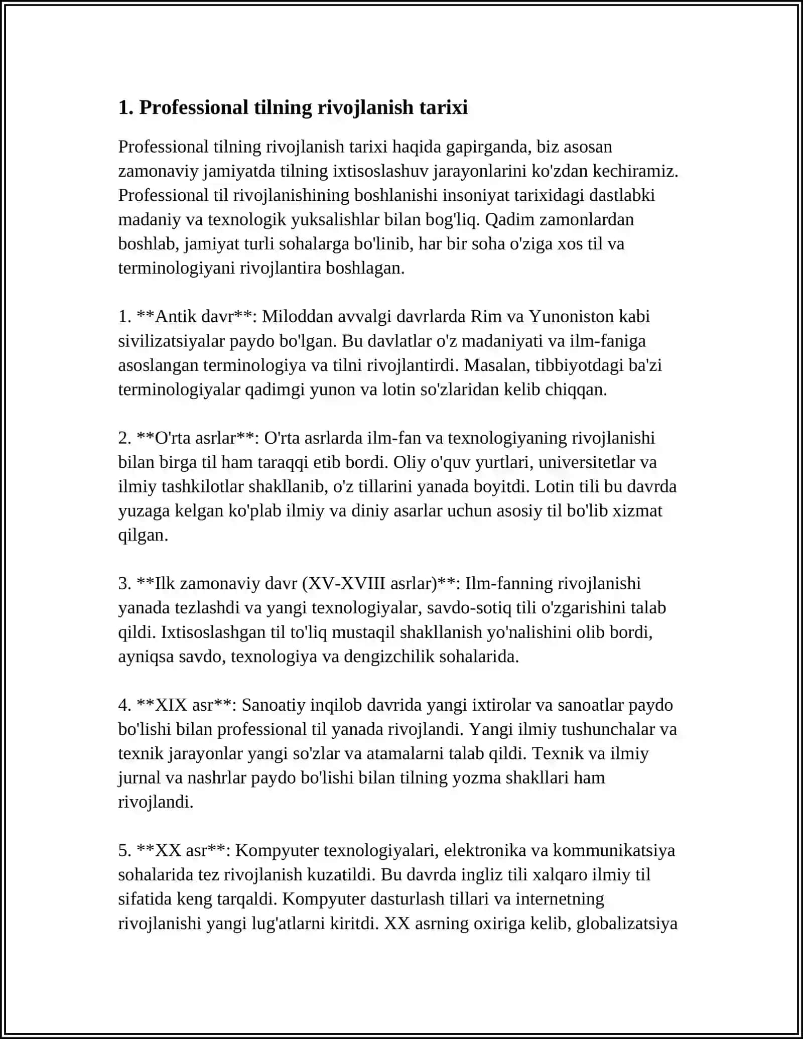 POFESSIONAL TILLAR VA ULARNING MILLIY TILDA ASOSIY XUSUSIYATLARI 3