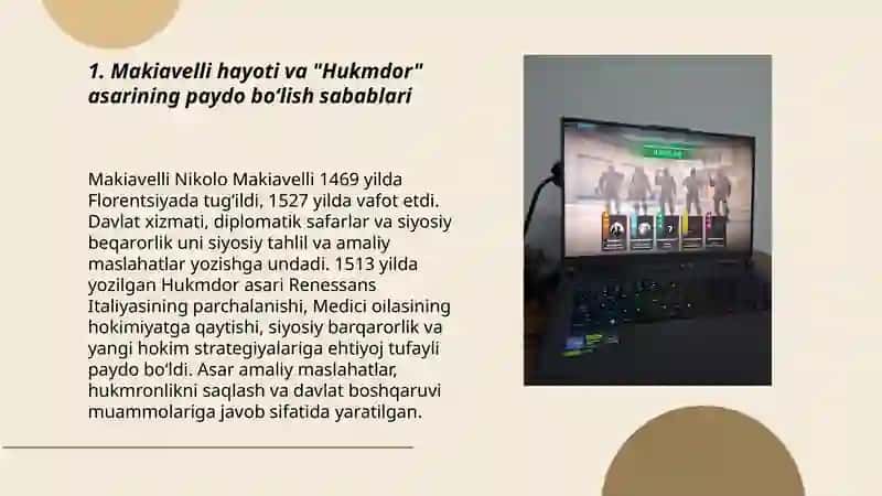 Makiavellining "Hukmdor" asari 3