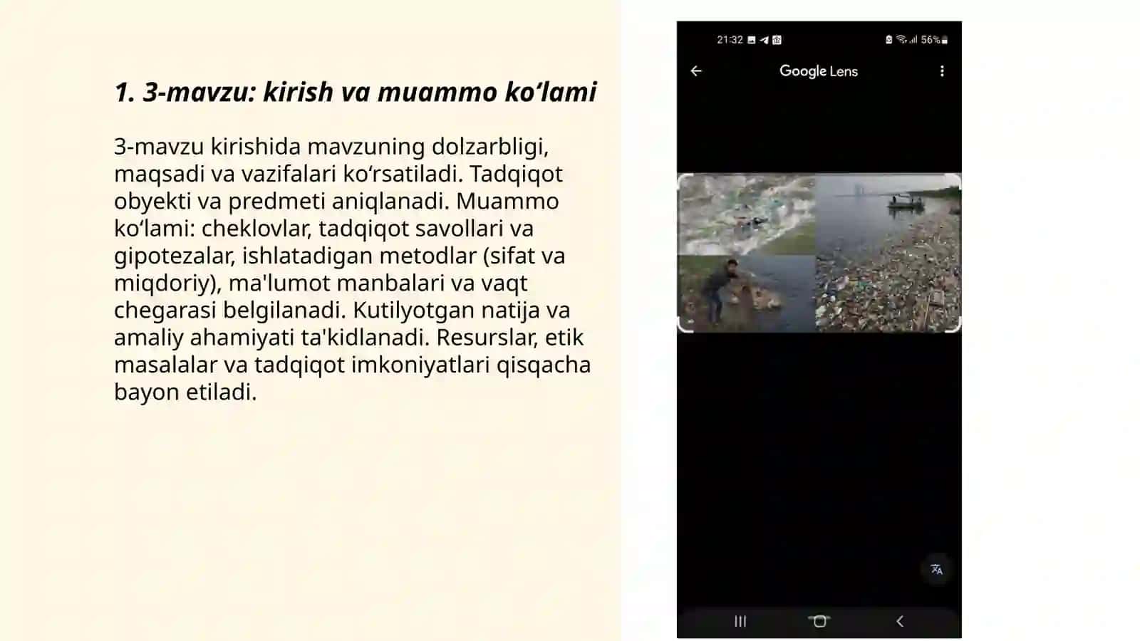 3-mavzu: kirish va muammo ko‘lami 3