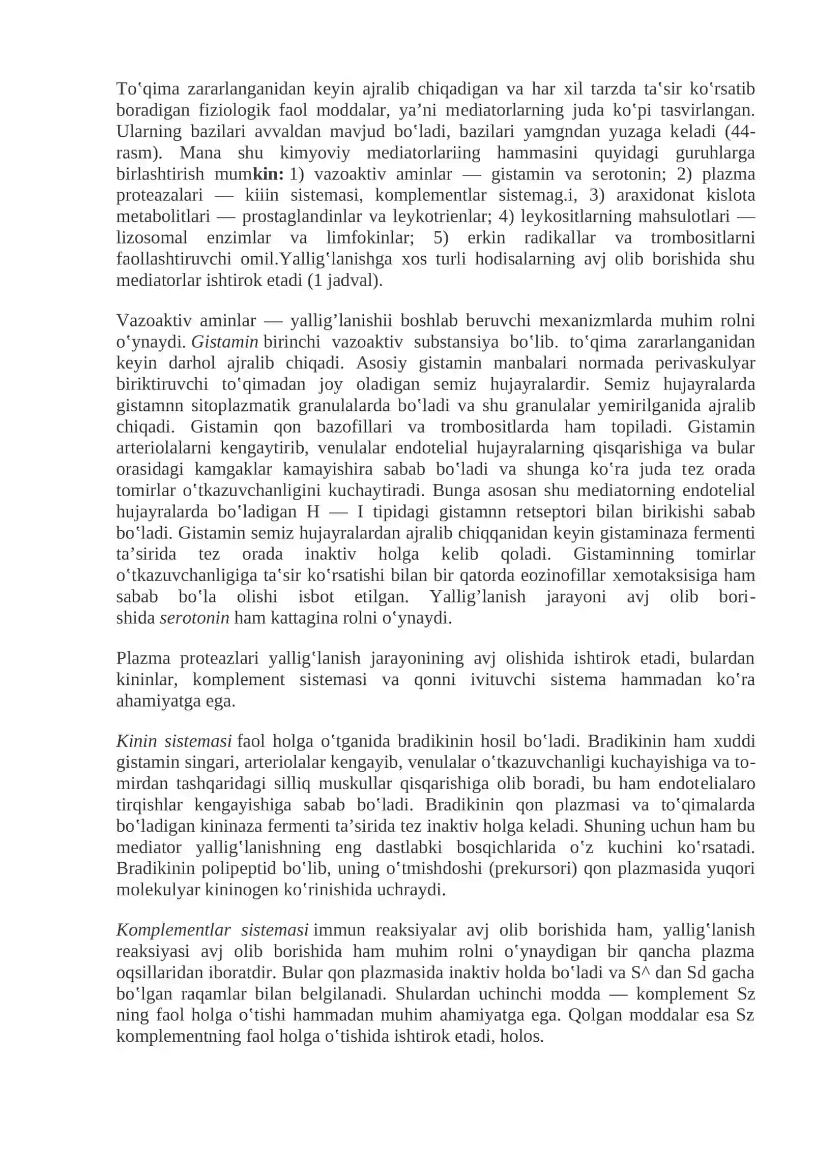 Mavzu 3:Yallig‘lanish va reparatsiya. Yallig‘lanishni tarifi va umumiy nomoyon bo‘lishi. O‘tkir yallig‘lanish 3