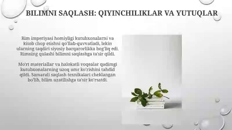 Qadimgi Gretsiya va Rimda kitobatchilik ishi va kutubxonalar 3