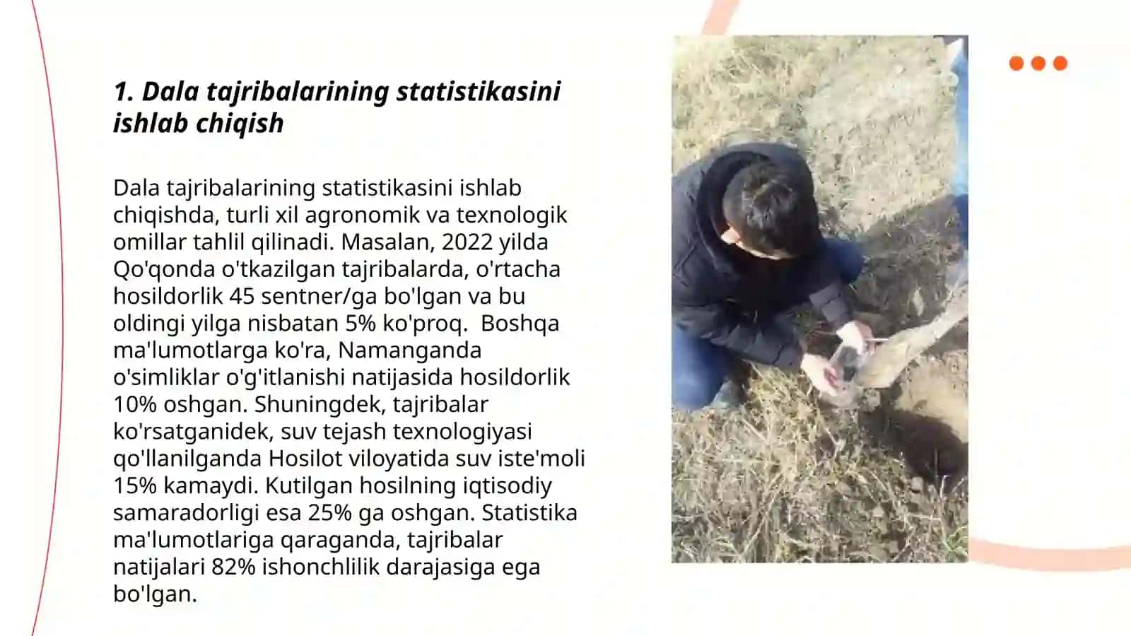 Dala va vegetatsion tajriybalarda statistik hisoblashlar olib borish 3