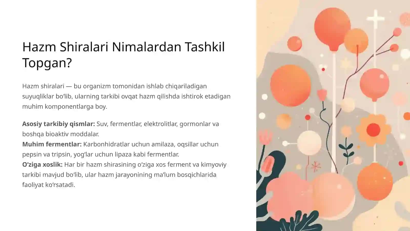 Hazm Kanalidagi Shiralarning Tarkibini Aniqlash 3
