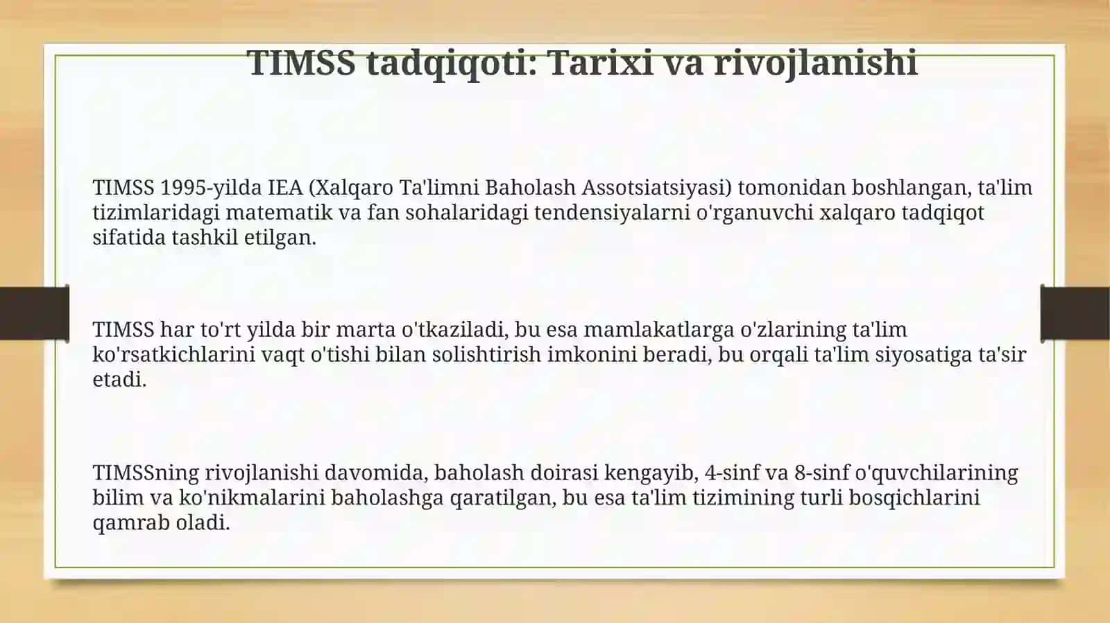 TIMSStadqiqoti:mazmuniyvakognitivyo'nalishlari 3