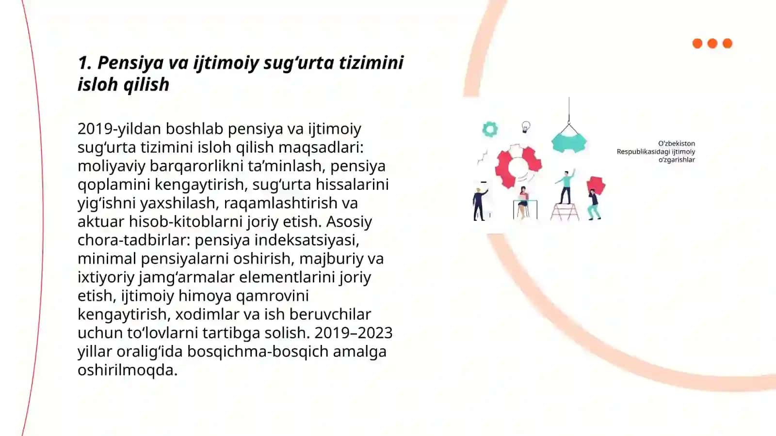 O‘zbekiston Respublikasida ijtimoiy sohadagi islohotlar 3