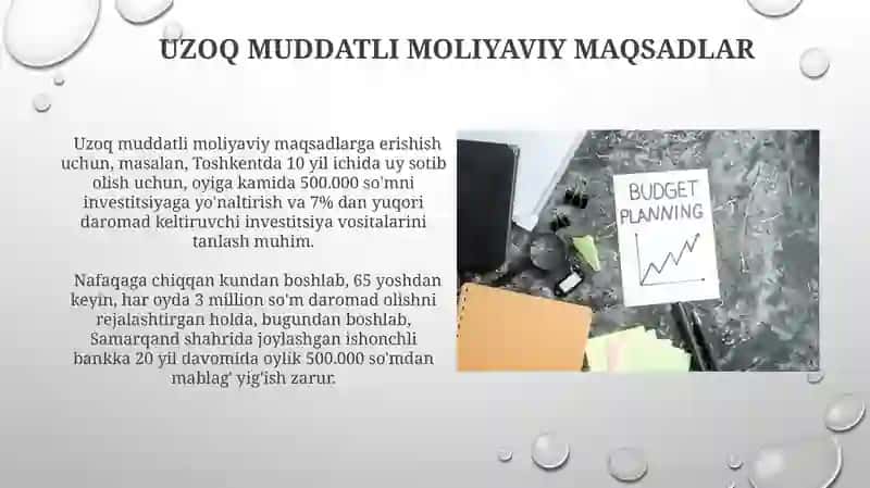 Shaxsiy Moliyaviy Rejalashtirish 3