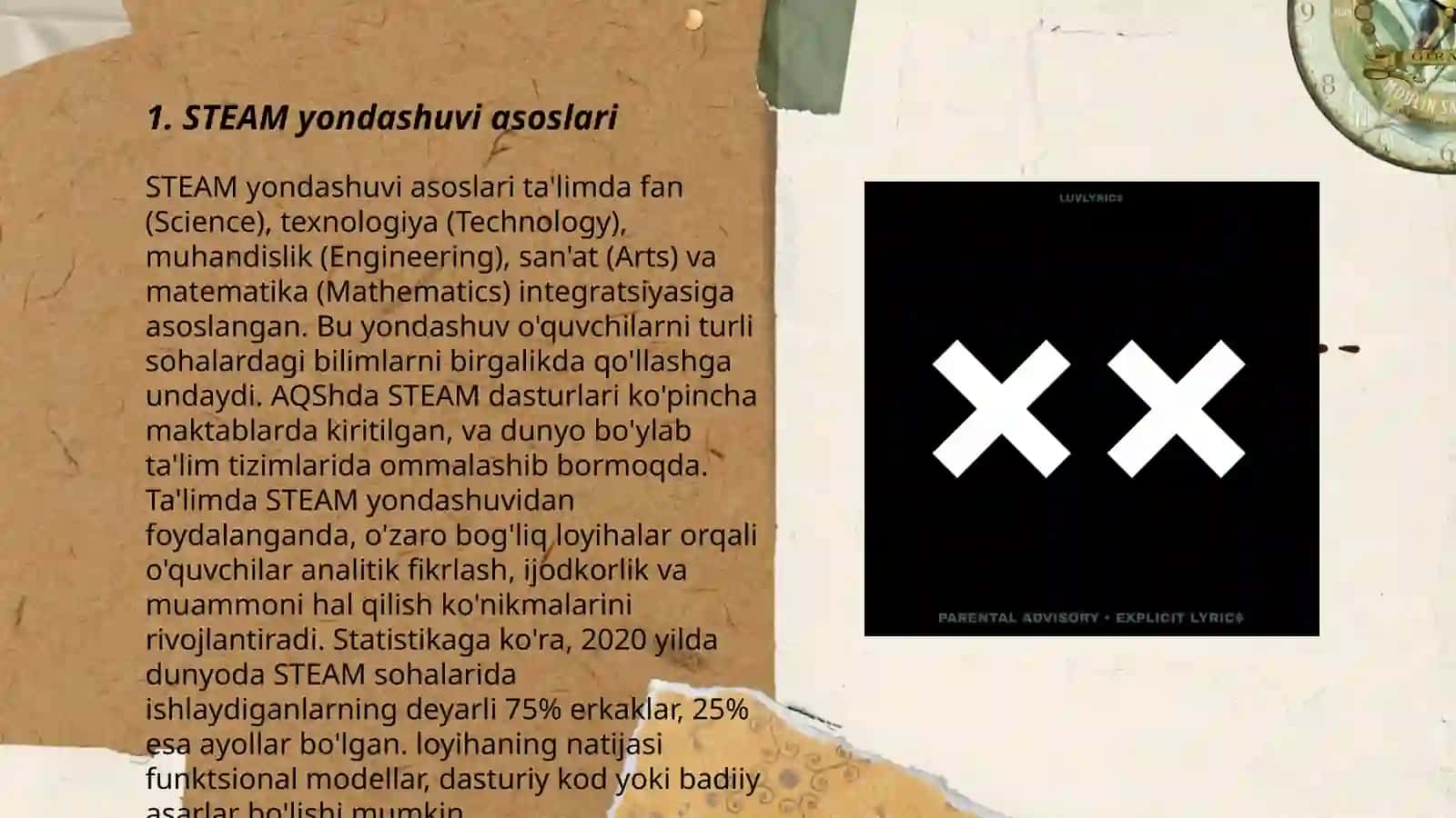 Texnologiya darslarini tashkil etishda STEAM yondashuvning mazmuni o'quv dasturining tahlili 3