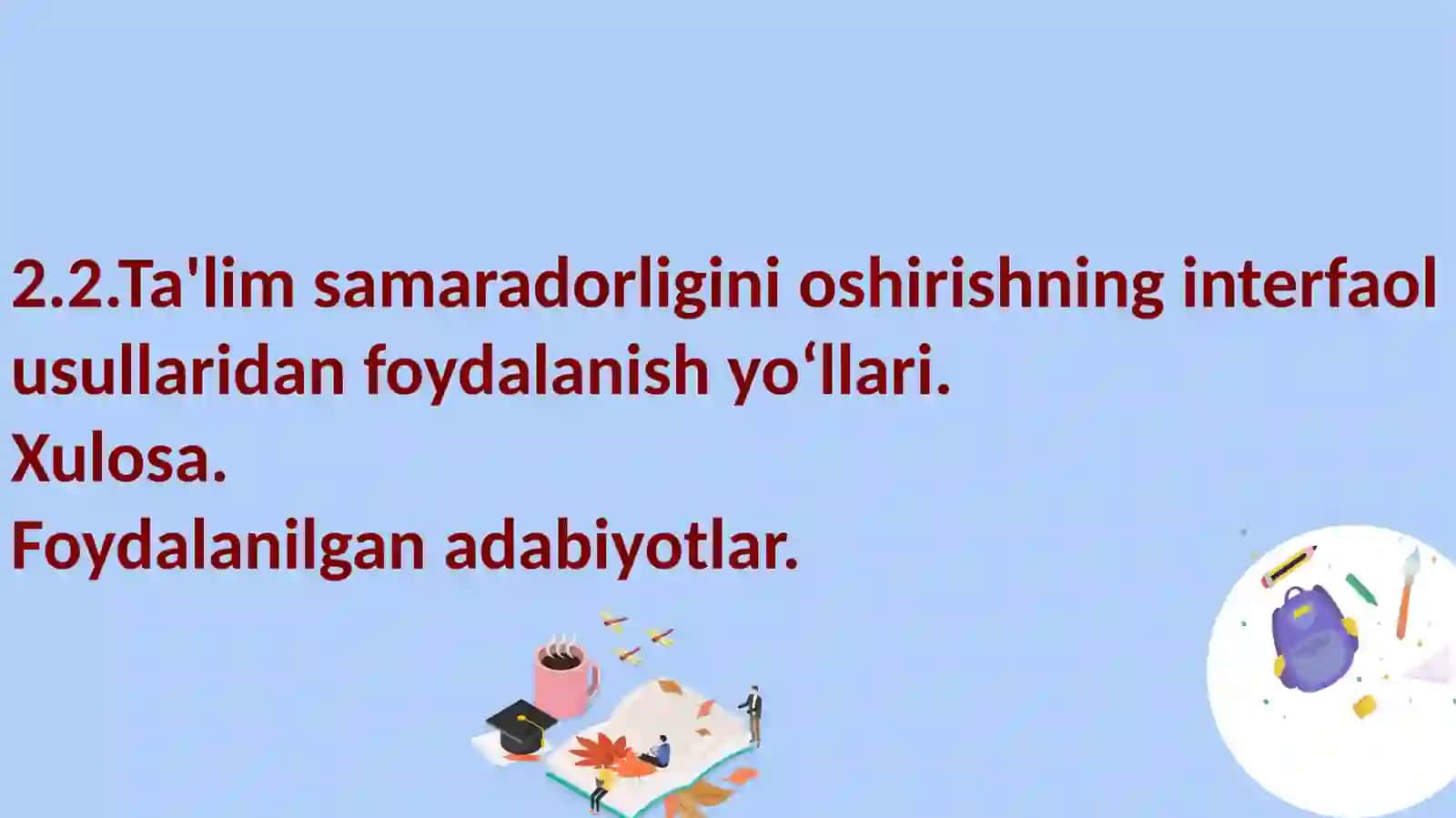 Pedagogik fanlarni oʻqitish metodlari va ulardan foydalanishning zarur shartlari 3
