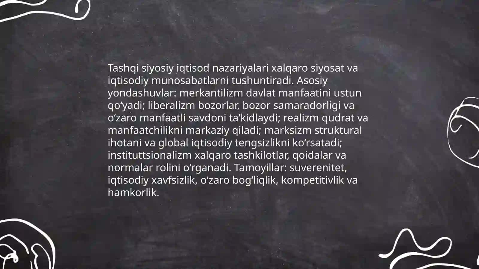 Tashqi siyosiy iqtisod nazariyalari va asosiy tamoyillari 3