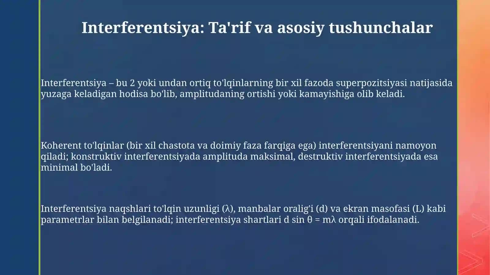 Interferentsiya va uning qoʻllanilishi 3