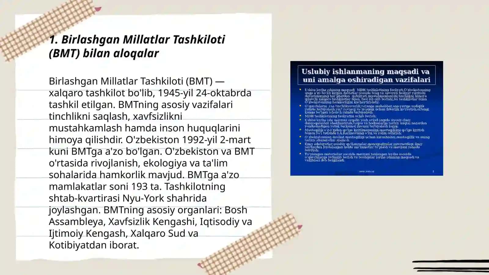 Oʻzbekistonning xalqaro tashkilotlar bilan aloqalari 3