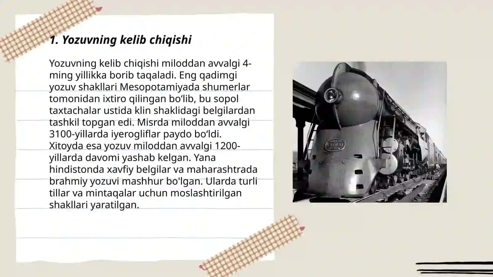 Yozuvning tarixiy va zamonaviy turlari 3