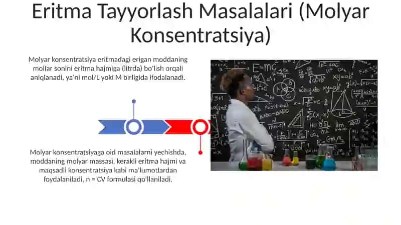 Eritma Tayyorlash Masalalari (Molyar Konsentratsiya) 3