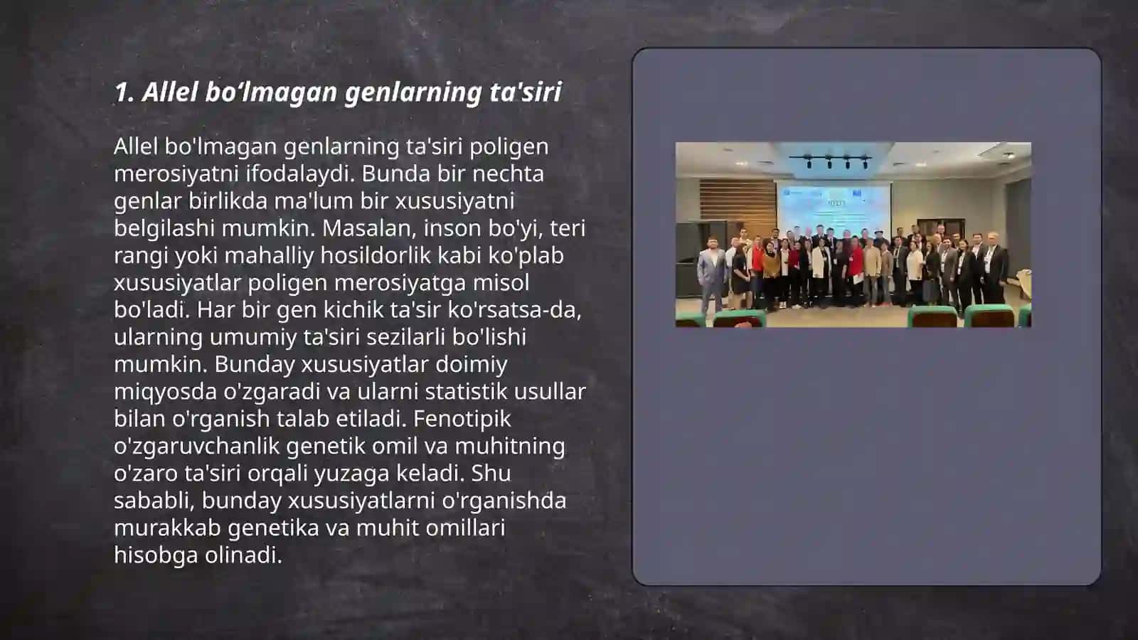 Allel bo‘lmagan genlar o‘zaro ta'sirining kombinirlangan tipida belgilarning irsiylanishi 3