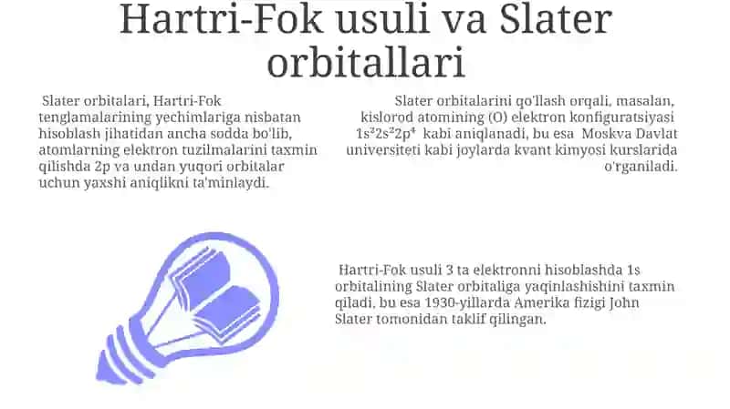 Slayter va Gaus orbitallar 3