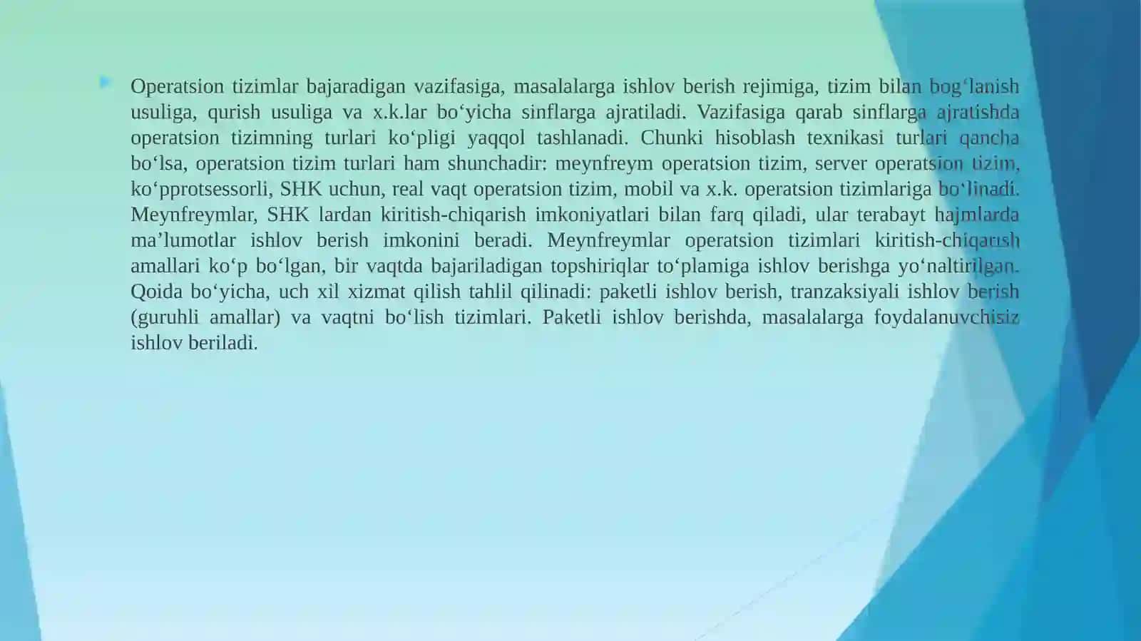 Operatsion tizim qurish prinsiplari 3