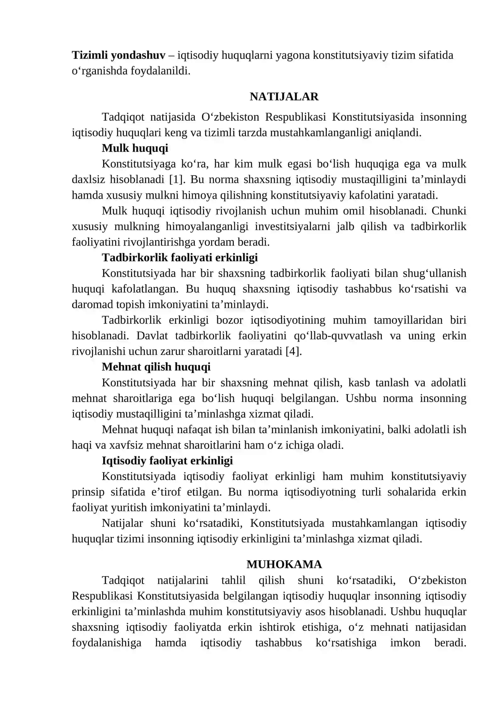 OʻZBEKISTON RESPUBLIKASI KONSTITUTSIYASIDA INSONNING IQTISODIY HUQUQLARI 3