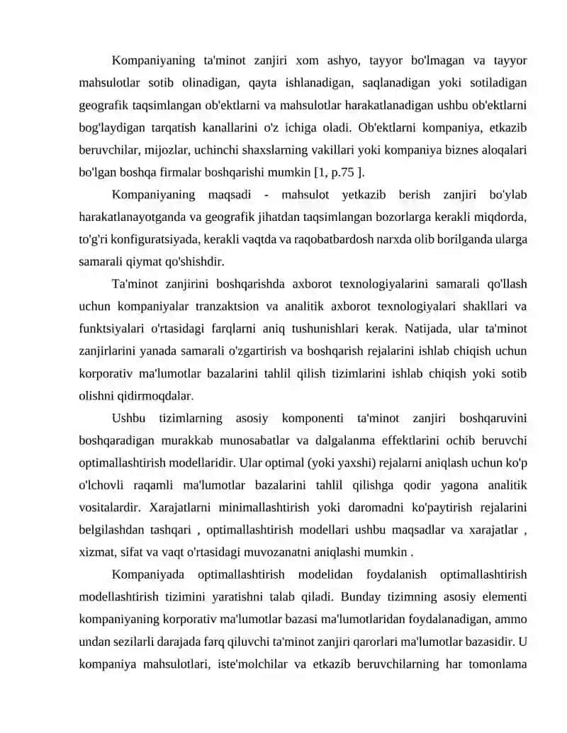 Logistika tizimida transport-ishlab chiqarishni modellashtirish usullari 3