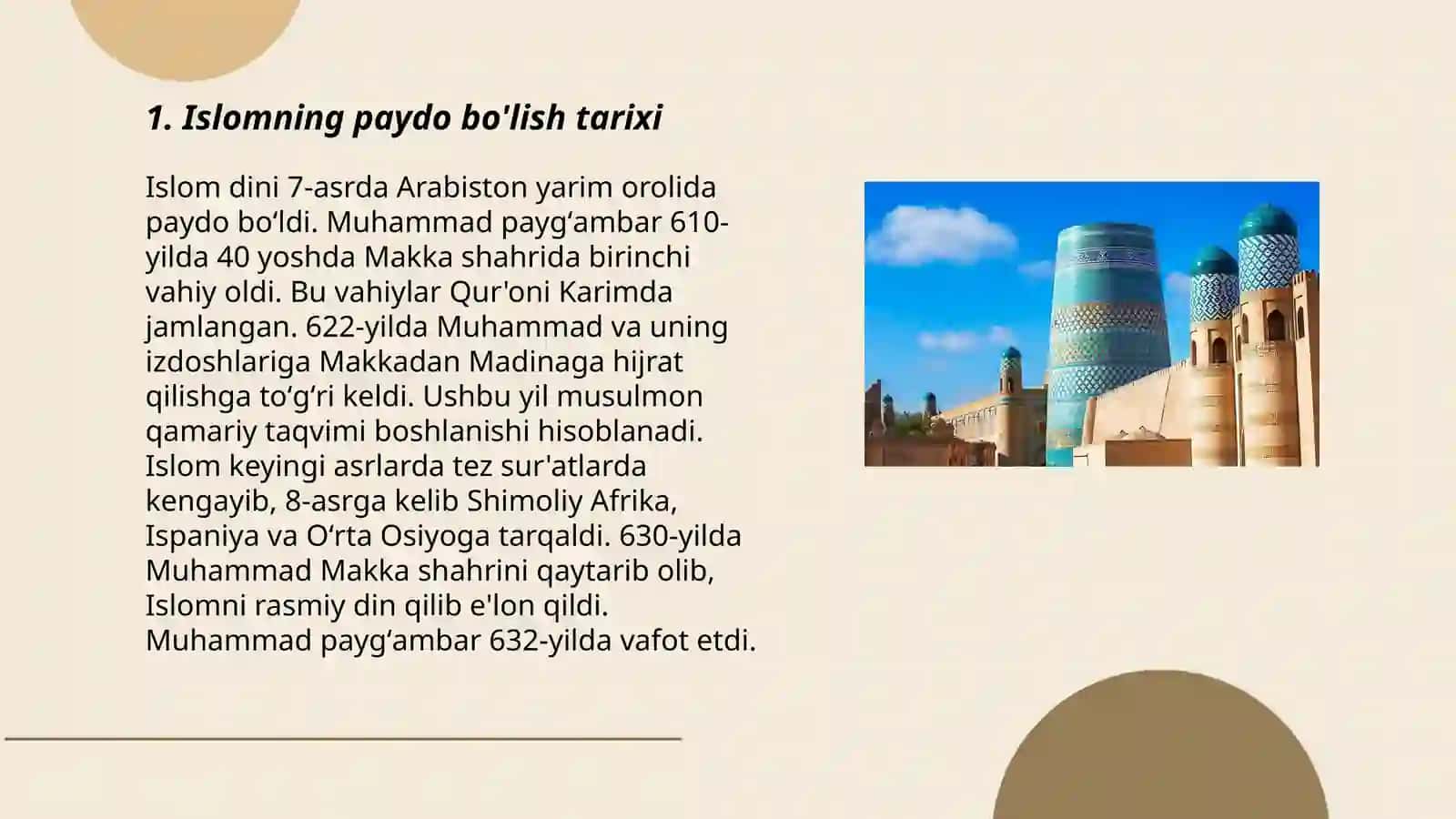 Islom dining paydo bòlishidagi ijtimoiy siyosiy va madaniy sharoitlari 3