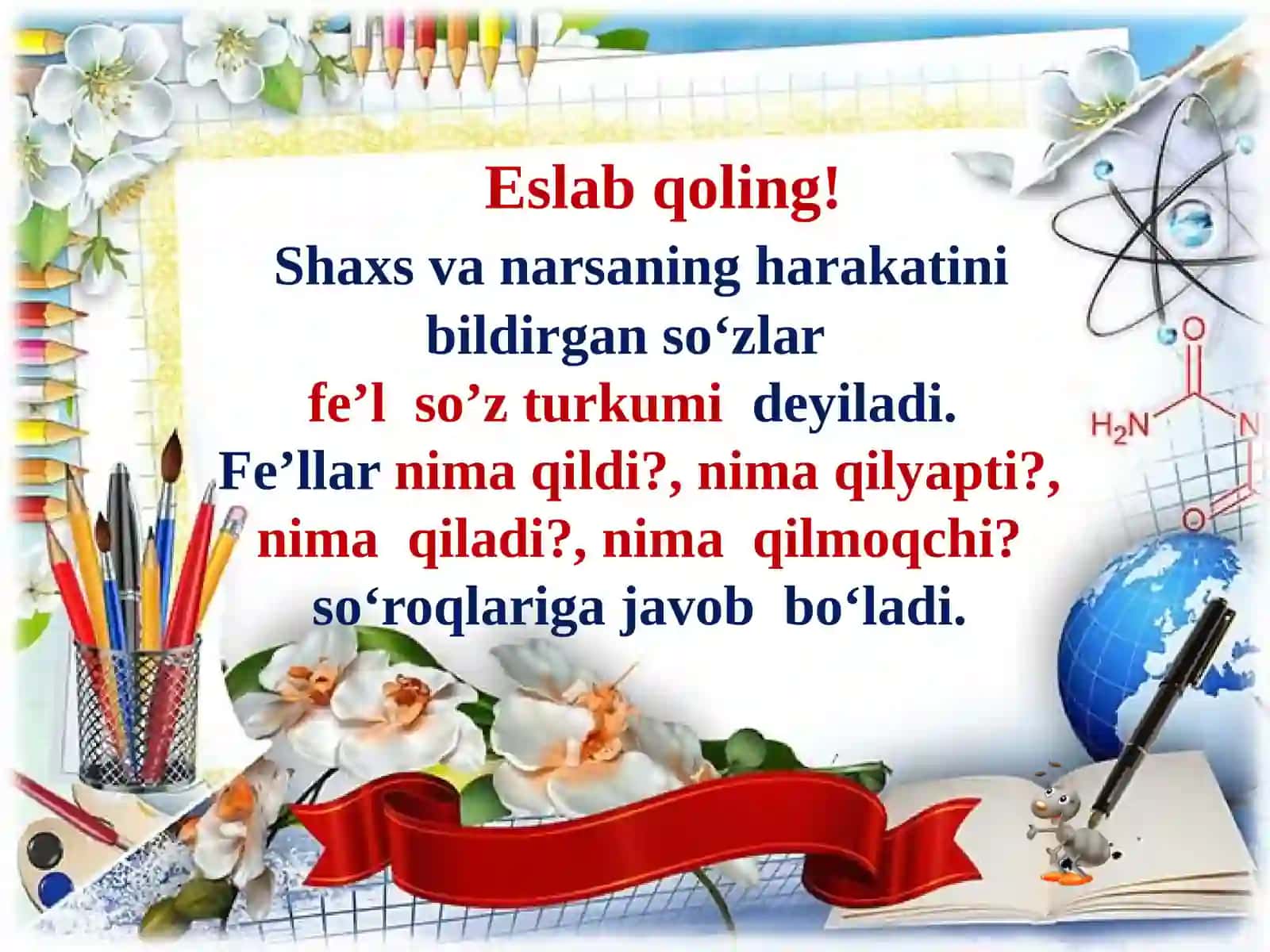 “Fe`l so`z turkumi” mavzusi 3