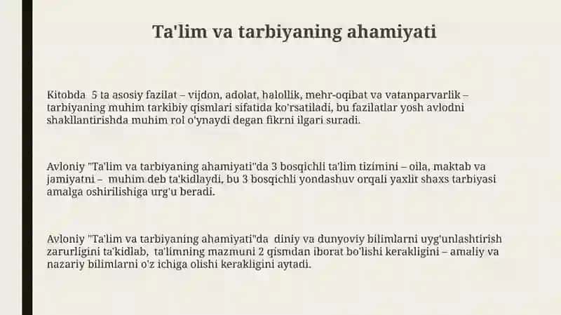Ta'lim va tarbiyaning ahamiyati 3