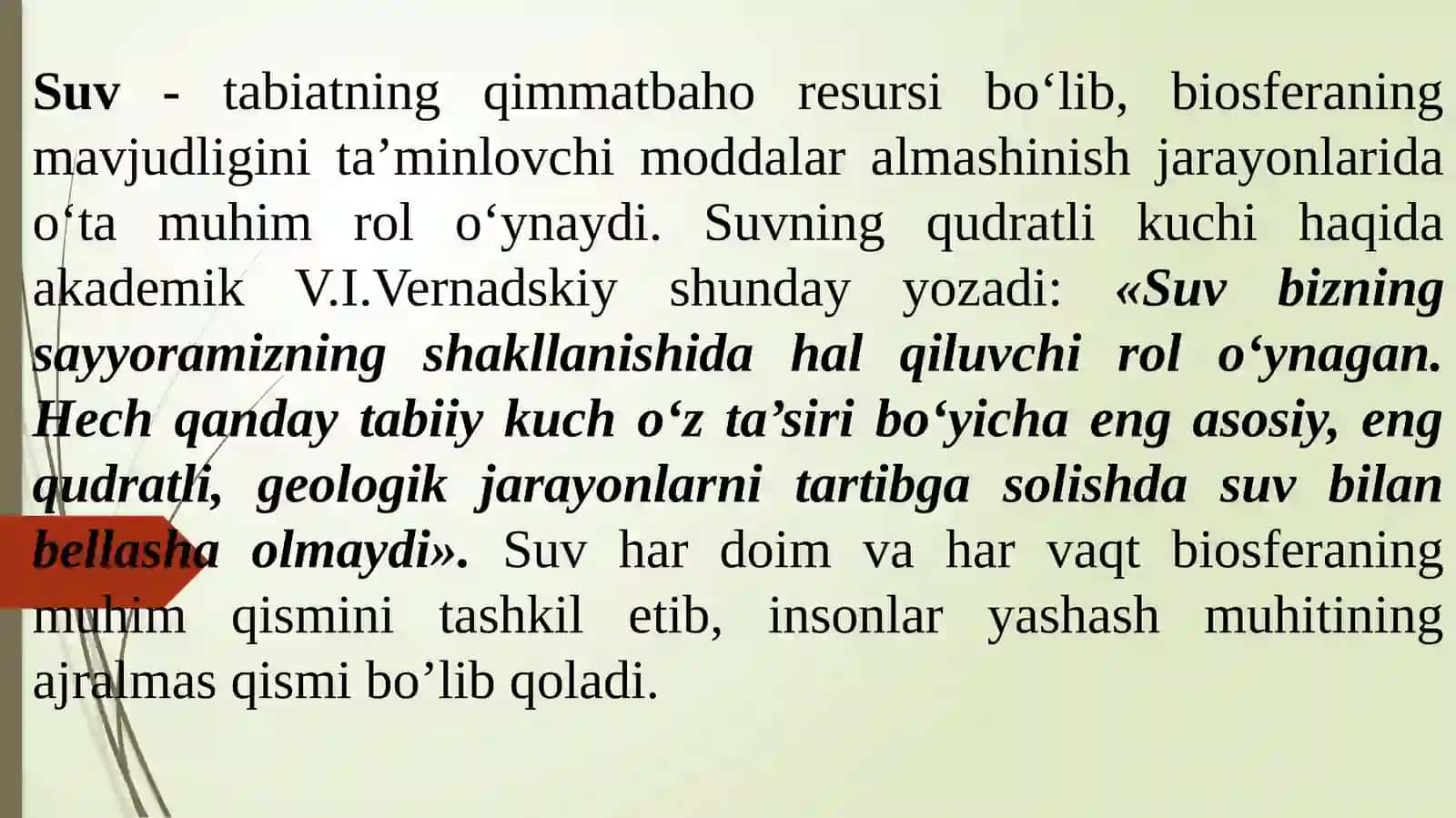 Gidrosfera va uni muhofaza qilish 3