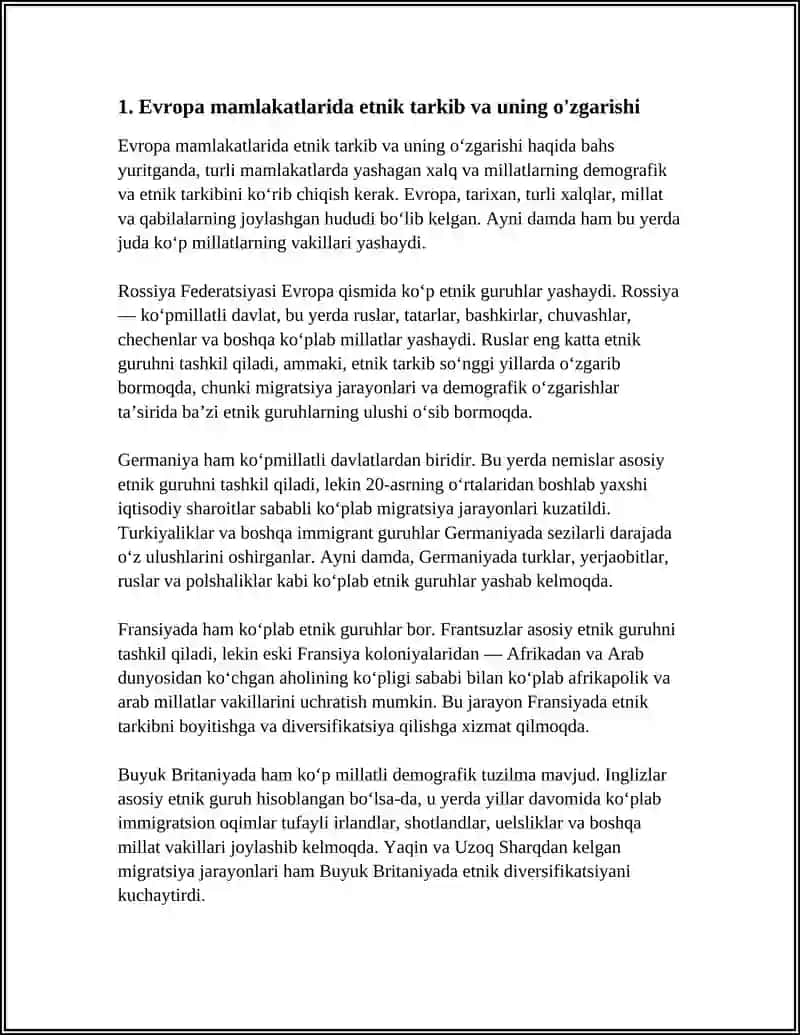 YEVROPA MAMLAKATLARIDA ETNODEMOGRAFIK JARAYONLAR 3