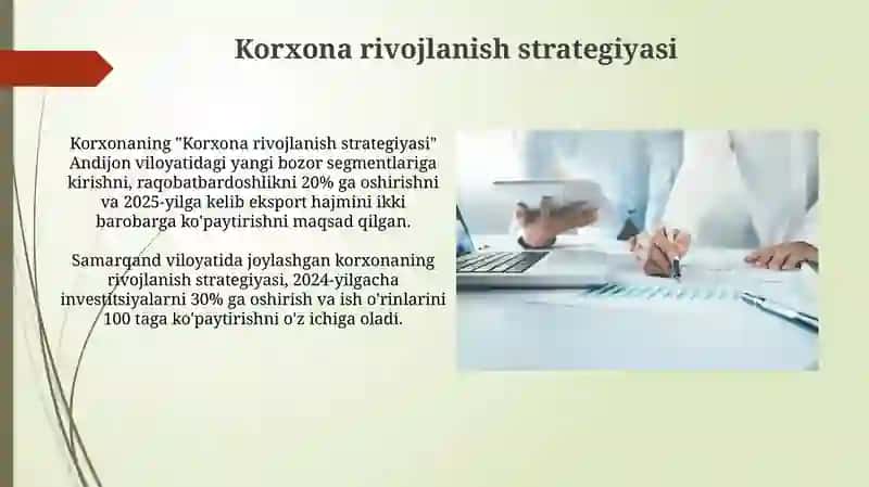 Korxonaning iqtisodiy salohiyati tahlili 3