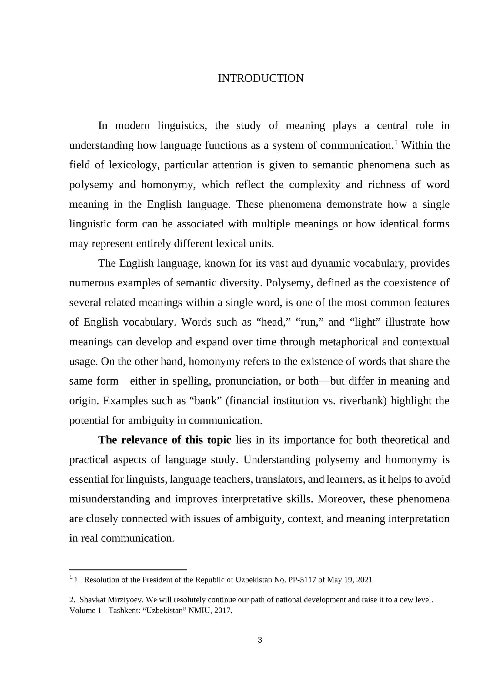 The polysemy and homonymy in English lexicology 3